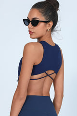 Sports Style Zip Front Crop Top