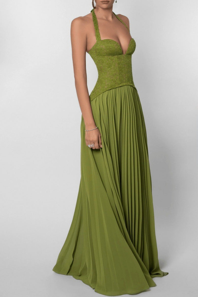 Low Cut Halter Bodycon Vacation Dress Main image