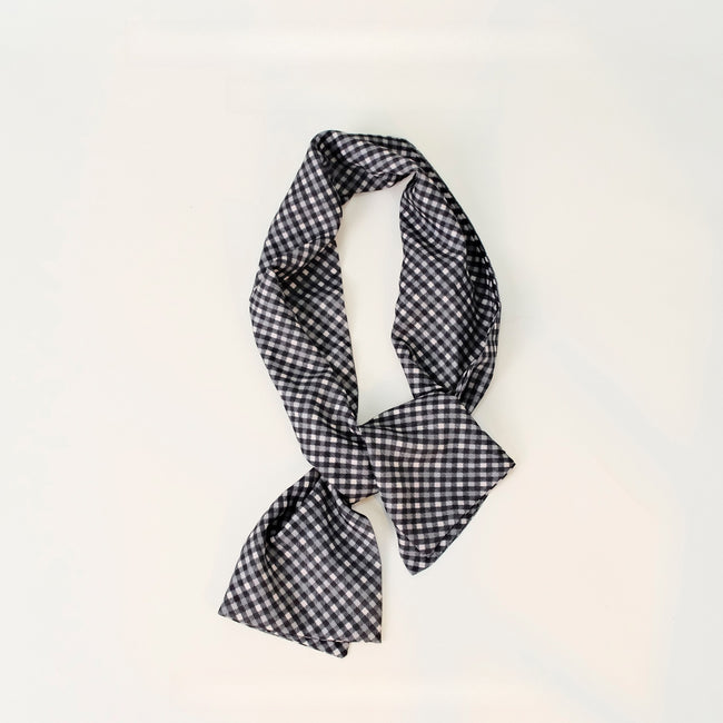 Plaid Square Neck Ribbon Chic Hair Scarf Main image