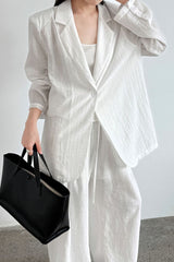 Lightweight Linen-Look Blazer