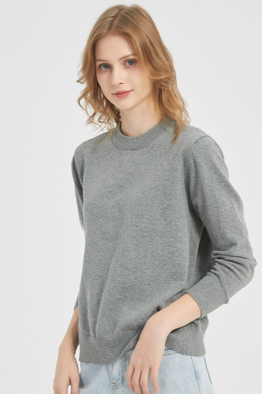 Cotton Solid Color Essential Knit Top Main image
