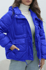 Bright Color Stand Collar Puffer Coat coats