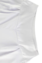 Satin Lapel Tie Front Top High Waist Pants Set