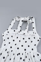 Halter Polka Dot A Line Mini Dress