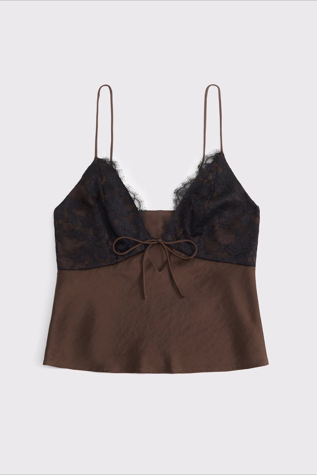 Contrast Lace Patchwork V Neck Cami