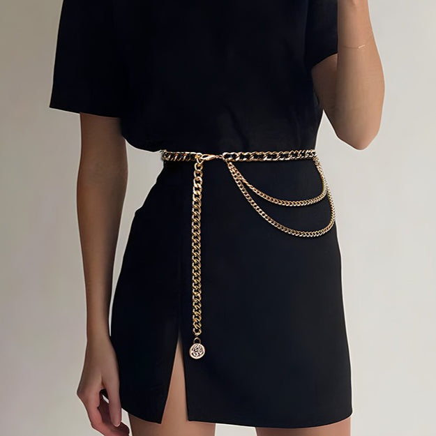 Chic Braided Slim Metal Waist Chain Main image