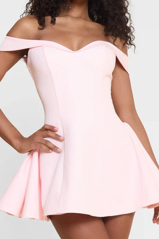 Backless Off-the-shoulder Cocktail Dress XS / Pink Main image