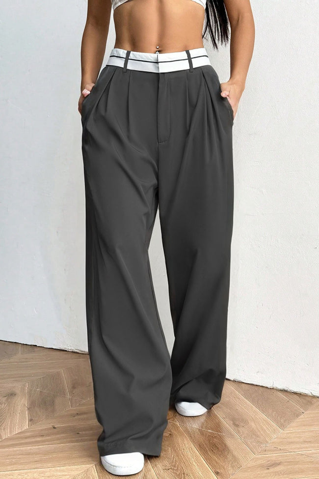 Contrast Comfort Relaxed Wide Leg Pants Main image