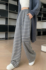 Striped High Waist Slouchy Knit Pants
