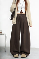 Fleece Lined Curved High Waist Knit Pants