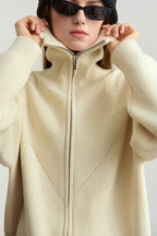 Slouchy High Neck Loose Solid Sweater
