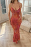 Vacation Printed Strapless Bodycon Floral Dress