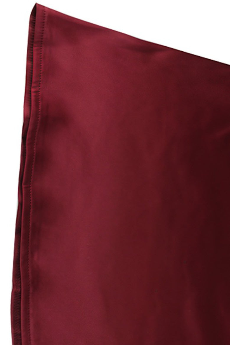 Cowl Neck Satin Halter Formal Dress