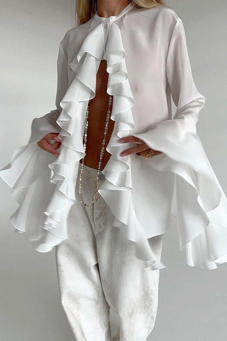 Chiffon Flare Sleeve Blouse Main image