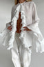Chiffon Flare Sleeve Blouse
