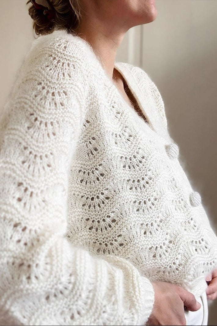 Lace Detail Long Sleeve Cardigan