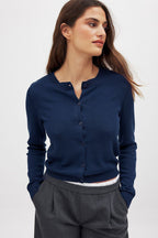 Essential Knit Cardigan S / Navy blue