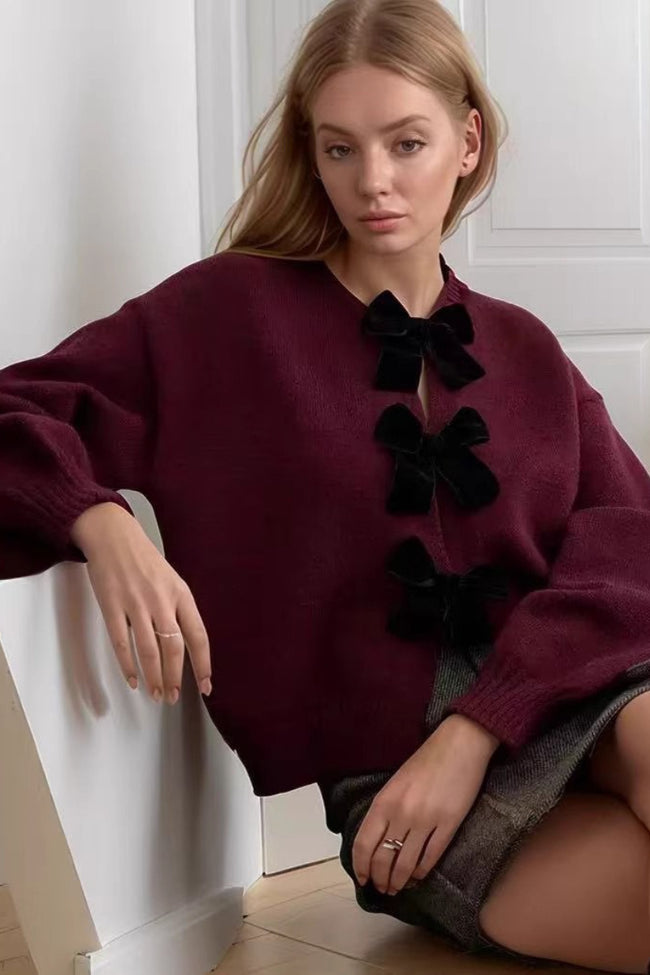 Oversized Bow Neck Sweater Main image