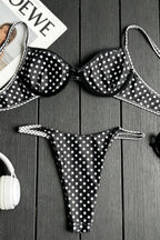 Chic Polka Dot Low Waist Bikini Set
