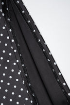 Black Polka Dot Mesh Patchwork Slim Halter Top