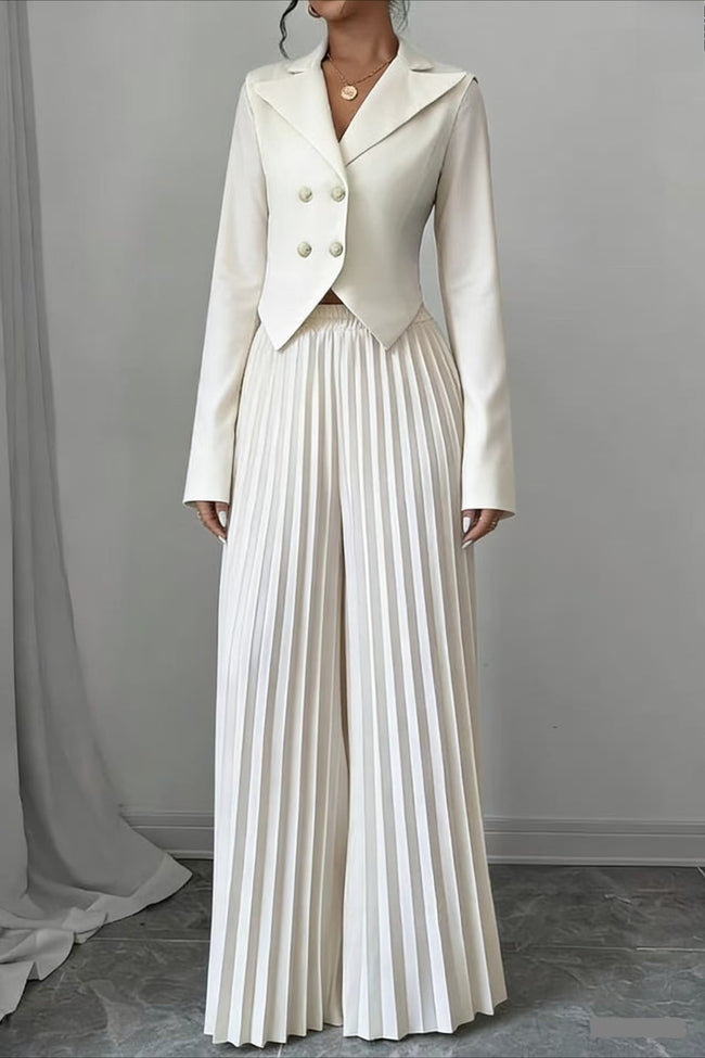 Tailored Pleated Two Piece Blazer Pants Set Main image