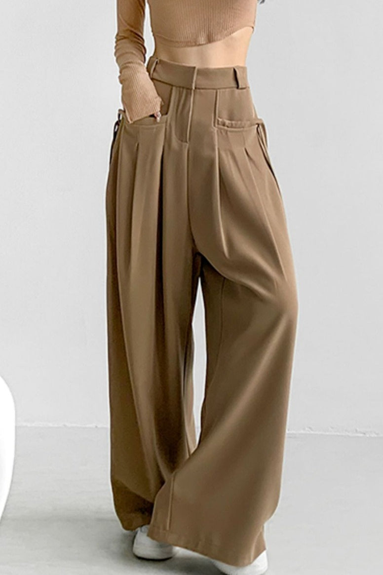 Casual High Waist Fluid Wide Leg Pants Secondary image