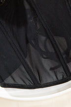 Tie Front Sequin Underwire Corset