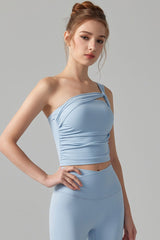 Romantic Single Shoulder Corset Bodycon Crop Top