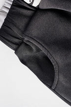 Washed Double Waist Baggy Sweatpants