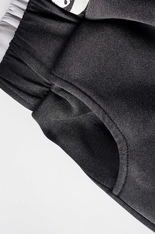 Washed Double Waist Baggy Sweatpants