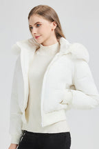 Short Waist Slim Puffer Coat coats