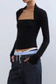 Detachable Cape Knit Top
