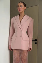 Pink Buttoned Blazer