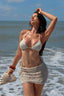 Sequin Mesh Resort Style Three Piece Swim Set