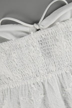 White Tie Front Strapless Tube Top