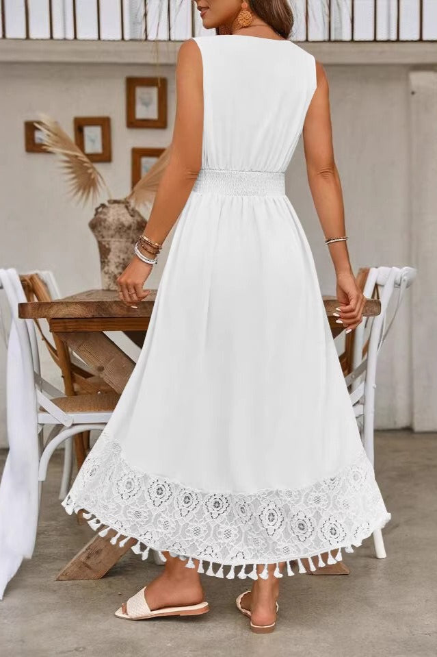Spaghetti Strap V-Neck Flowy Boho Dress Secondary image