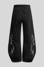 Tribal Graphic Baggy Barrel Leg Sweatpants