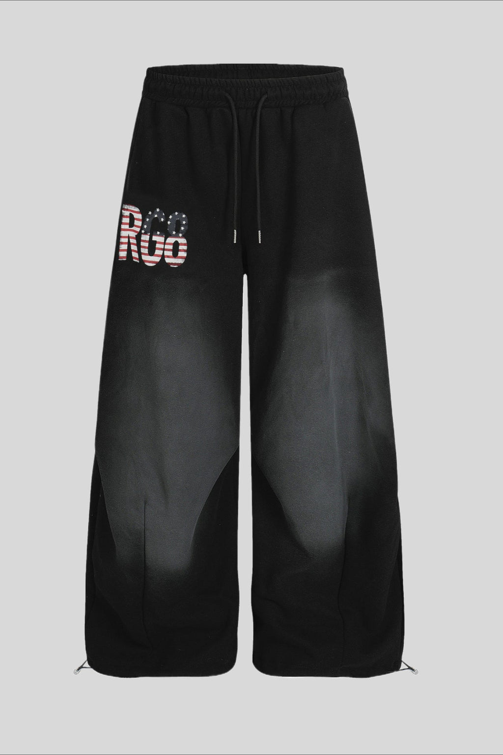 Contrast Waist Wide Leg Sweatpants