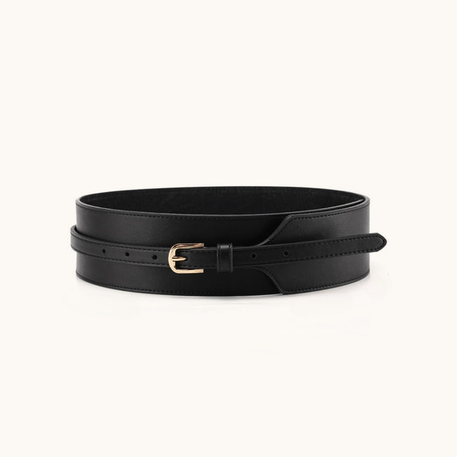 Solid Color Wide Minimal Waist Belt Main image