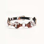 Boho Cow Print Wide Waist Belt