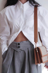 Cutout Back Vintage Blouse