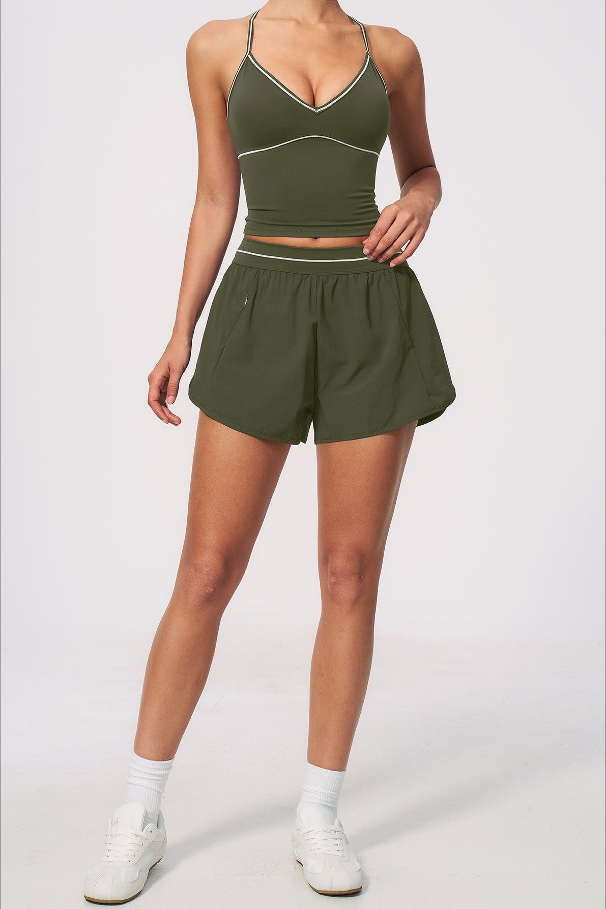 Brushed Double Layer Sports Shorts