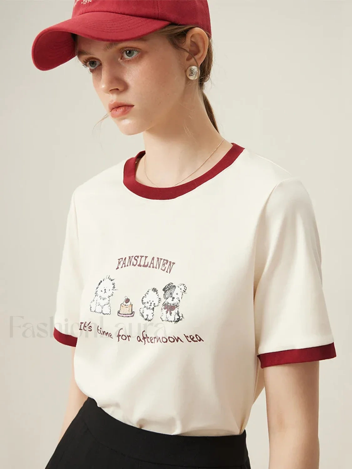 100% Cotton Inner Loose Spring T Shirt
