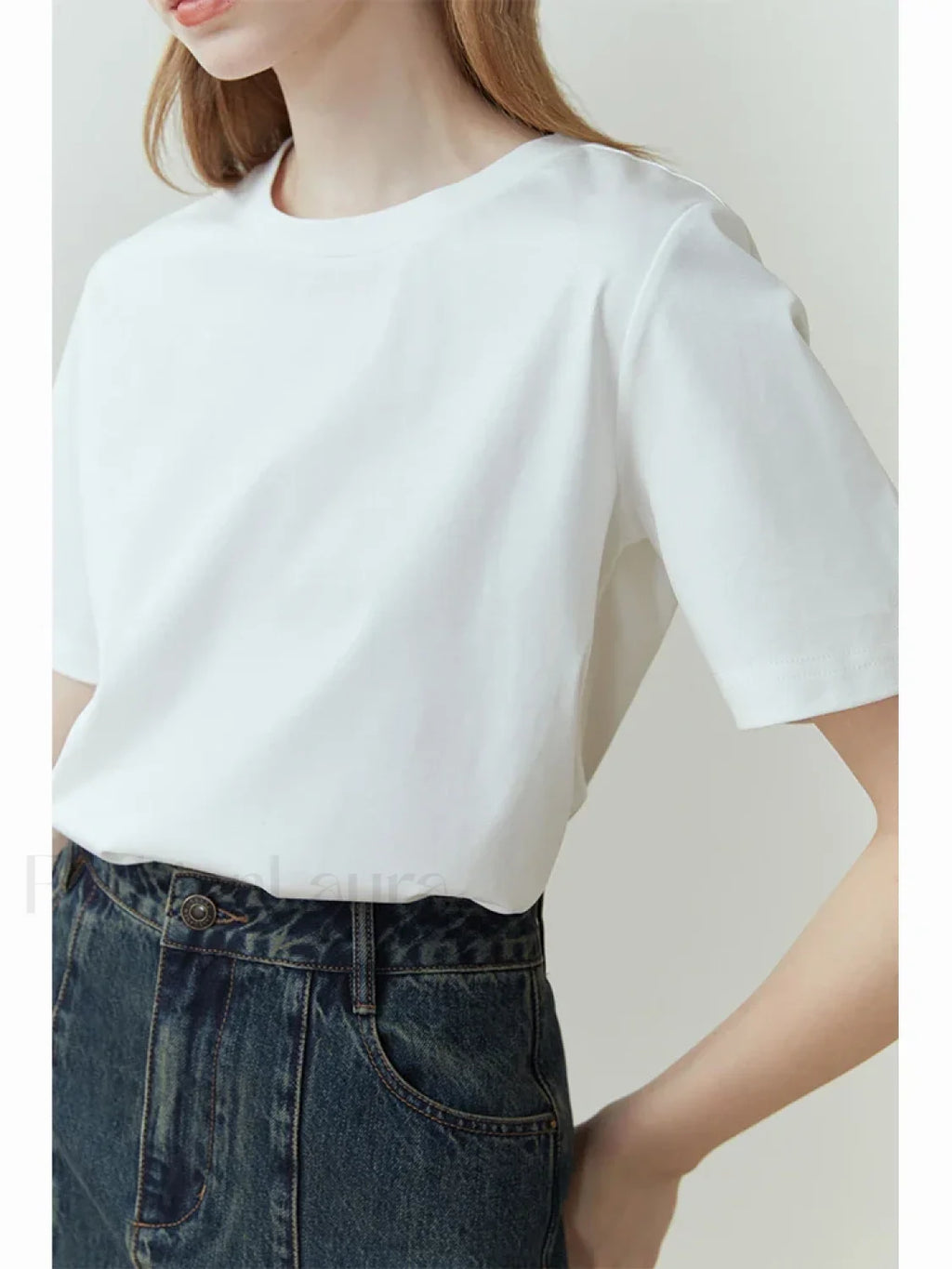 100% Cotton Straight White Black T Shirt