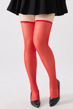 Plus Size Sexy Sheer Long Thigh-High Stockings