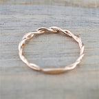 Minimalist Twist Diamond Band Couples Ring