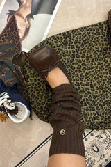 Lace Accented Cable Knit Leg Warmers