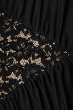 Lace Patchwork Backless High Waist Maxi Dress
