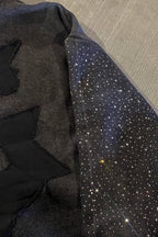 Rhinestone Text Pullover Hoodie