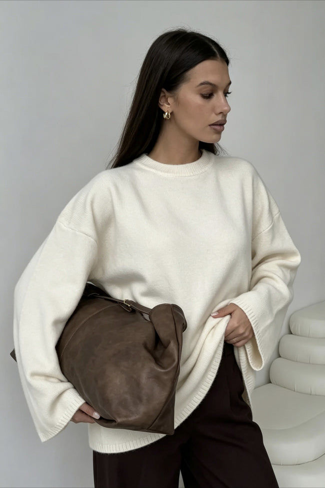 Minimalist Oversized Casual Knit Sweatshirt Main image